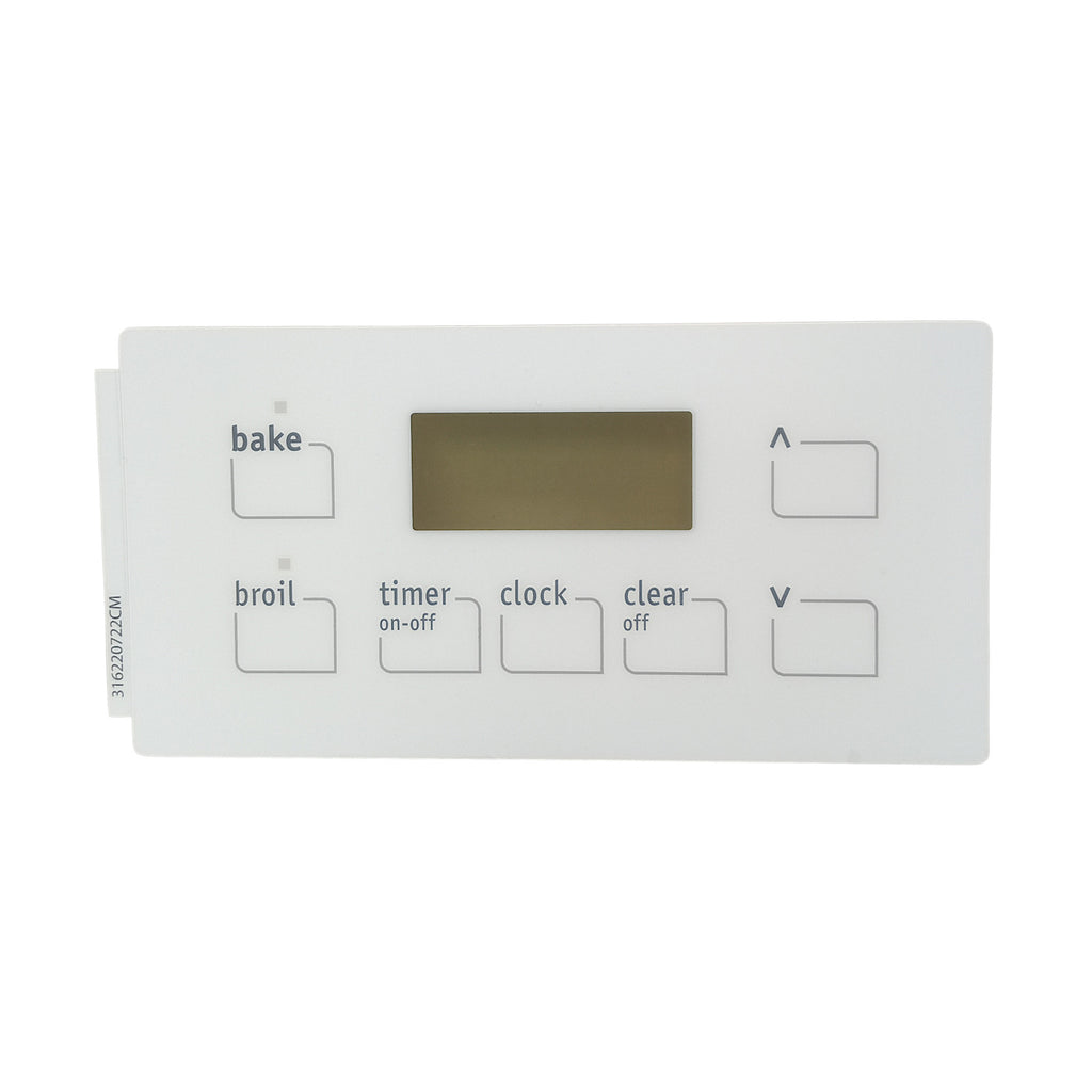 Choice Part 316220722CM Range Oven Clock Overlay Pad for Frigidaire Electrolux
