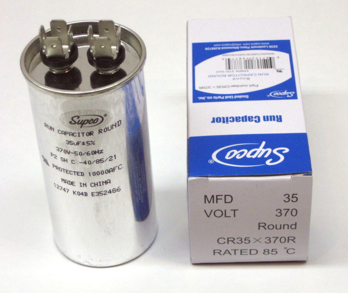 Air Conditioning HVAC Round Fan Motor Run Capacitor 35 MFD 370 Volts