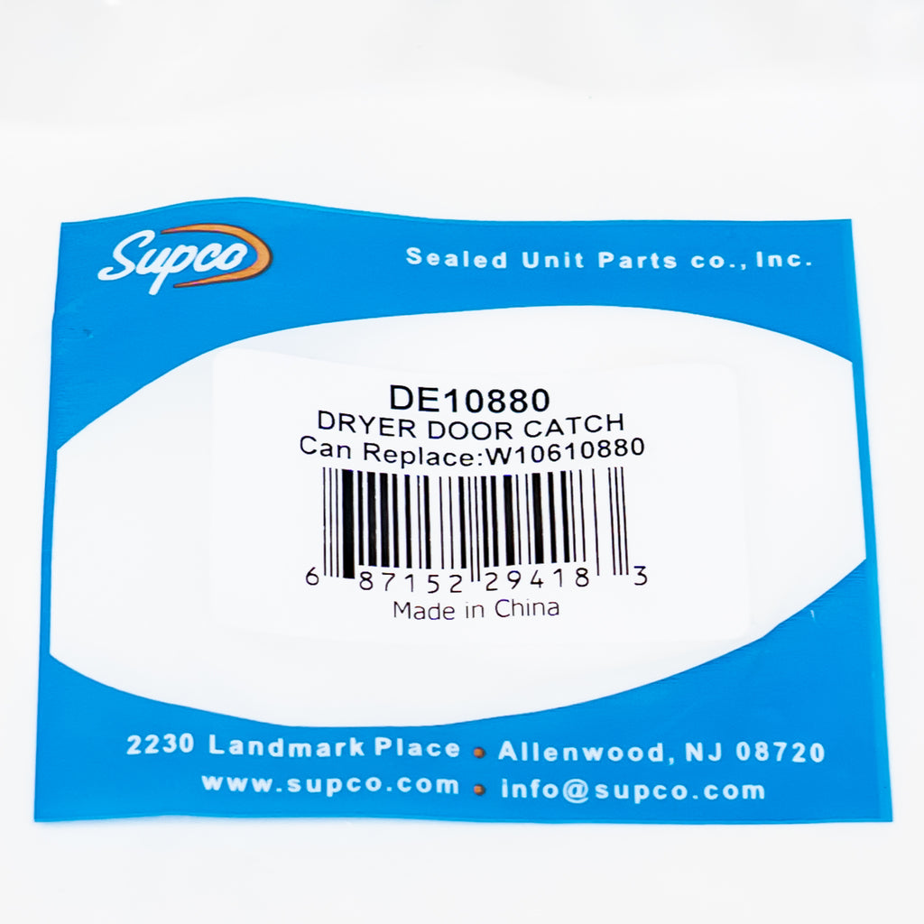 Supco DE10880 Dryer Door Catch Latch for Whirlpool W10610880 WPW10610880