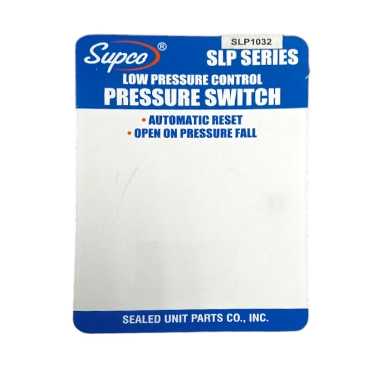 Supco SLP1032 Low Pressure Switch Open: 10 PSI Close: 32 PSI HVAC Refrigeration