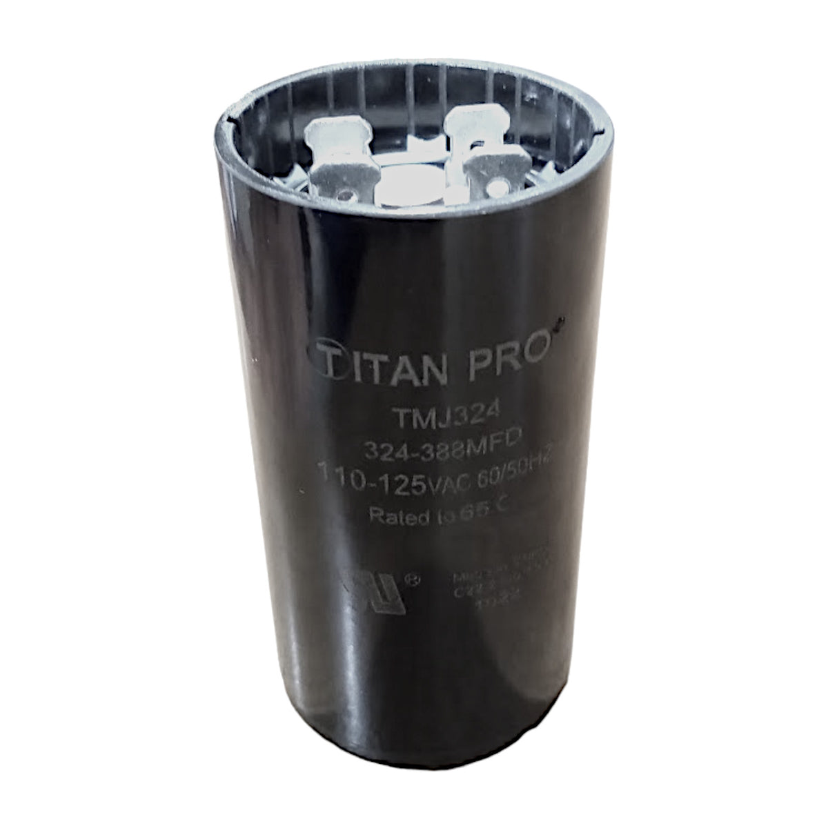 Titan Pro TMJ324 Motor Start Capacitor 324-388 MFD UF / 110-125 VAC