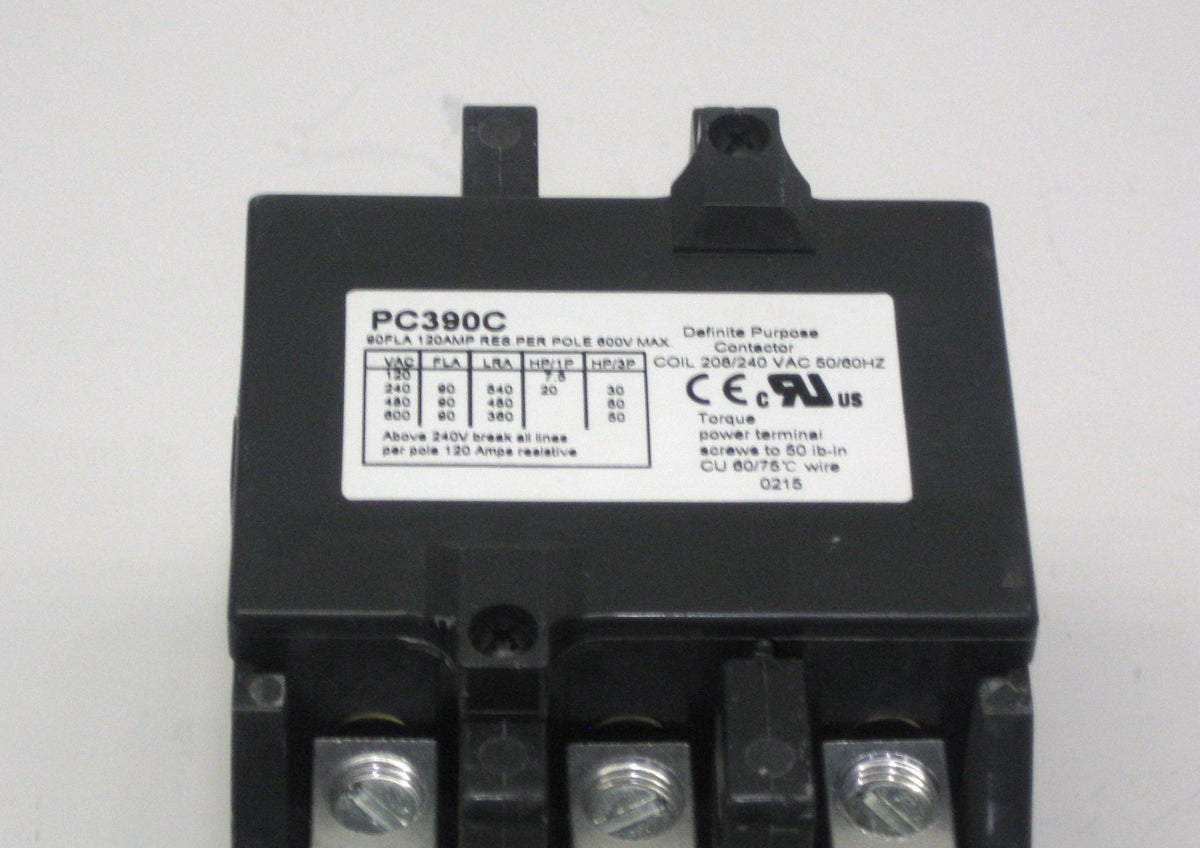 Contactor Three (3) Pole 90 Amp 240 Volts Air Conditioning PC390C