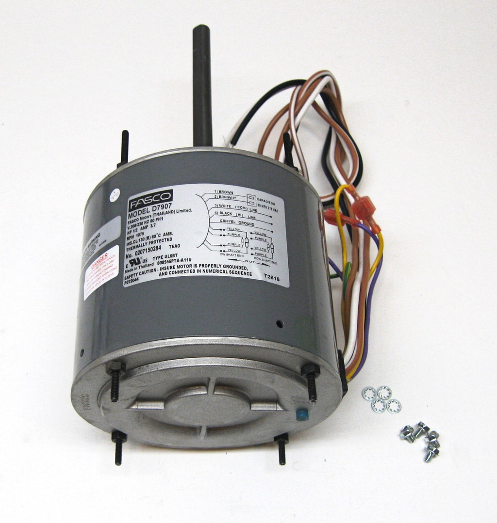 AC Air Conditioner Condenser Fan Motor 1/2 HP 1075 RPM 230 Volts for Fasco D7907