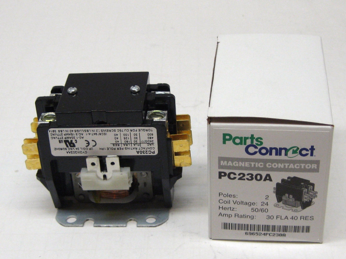 PC230A Contactor Double Two Pole 30 Amps 24 Volts for Air Conditioner Heat Pump