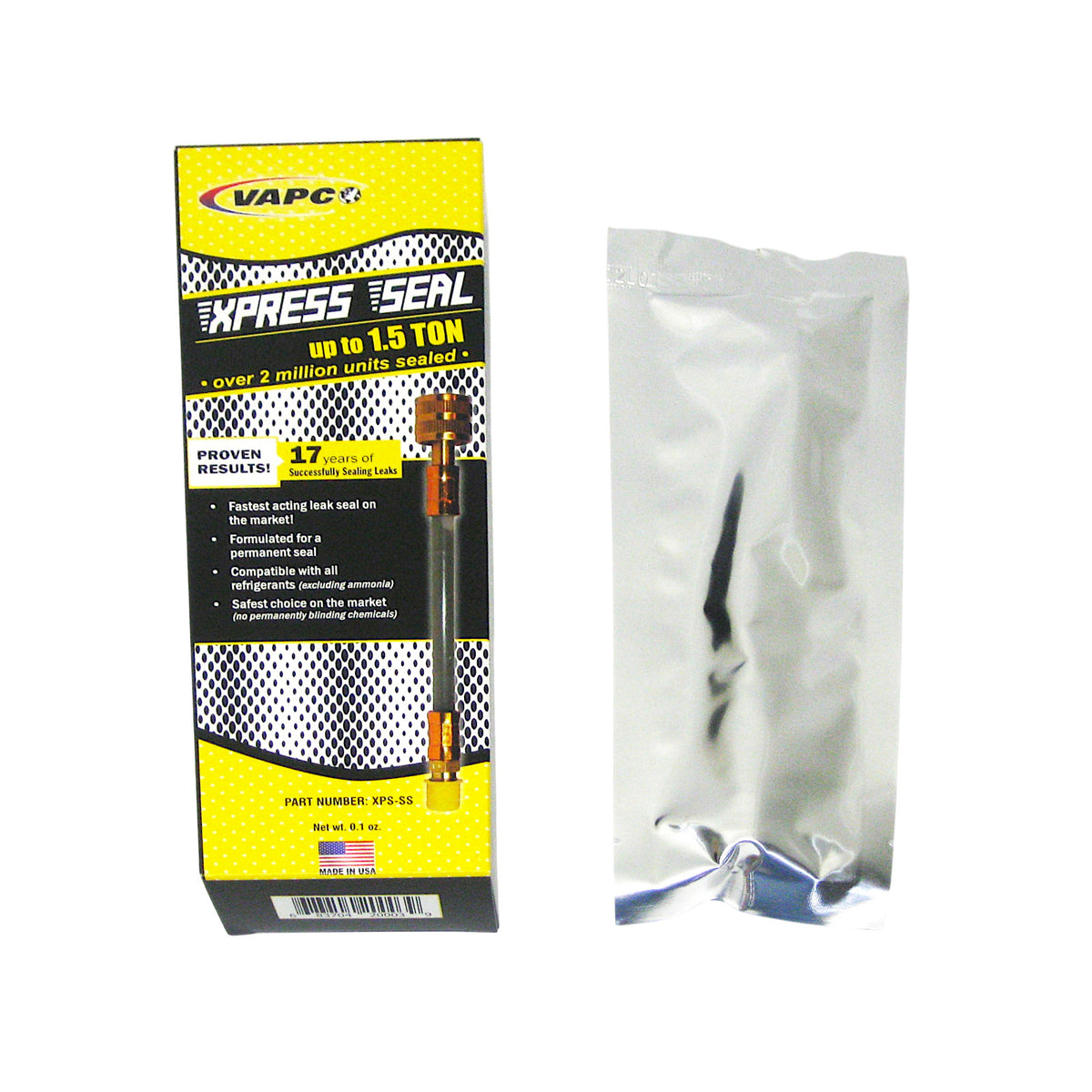 Vapco XPS-SS Xpress Inject Refrigerant A/C Seal and Protectant up to 1.5 Ton