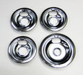 Range Burner Drip Pan Bowl Bib Set for GE 3 of WB32X107 1 of WB32X106 Chrome