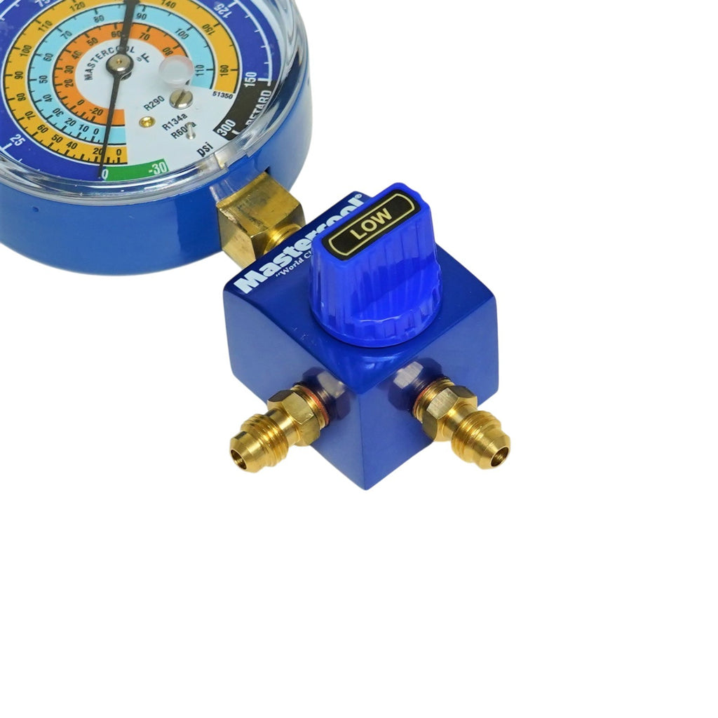 Mastercool 92103-53-1/4 Manifold Gauge with 1/4" Ball Valve for R600a R290 R134a