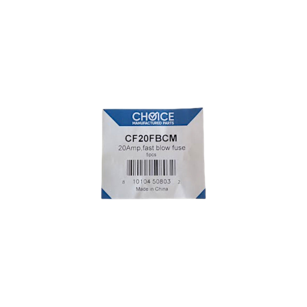 Choice CF20FBCM Microwave Oven Fuse 20A Fast Blow Pack of 5