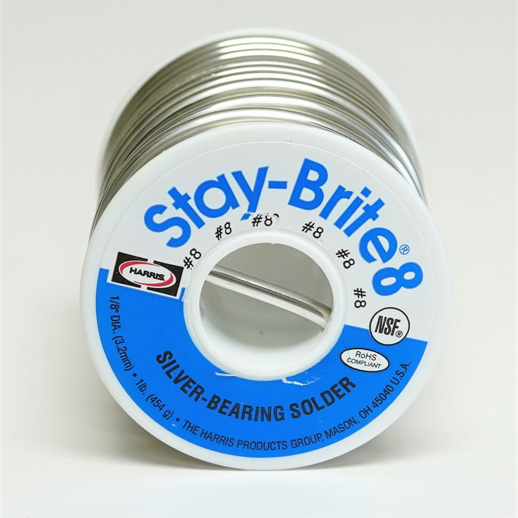 Harris SB861 Stay Brite 8 Silver Bearing Solder 1/8" x 1 lb. Spool