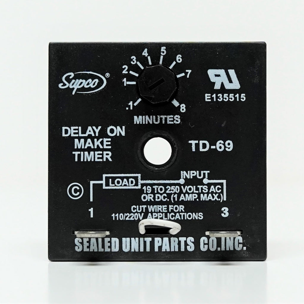 TD69 Delay On Make Time Delays Timer Sealed Unit Parts Company SUPCO