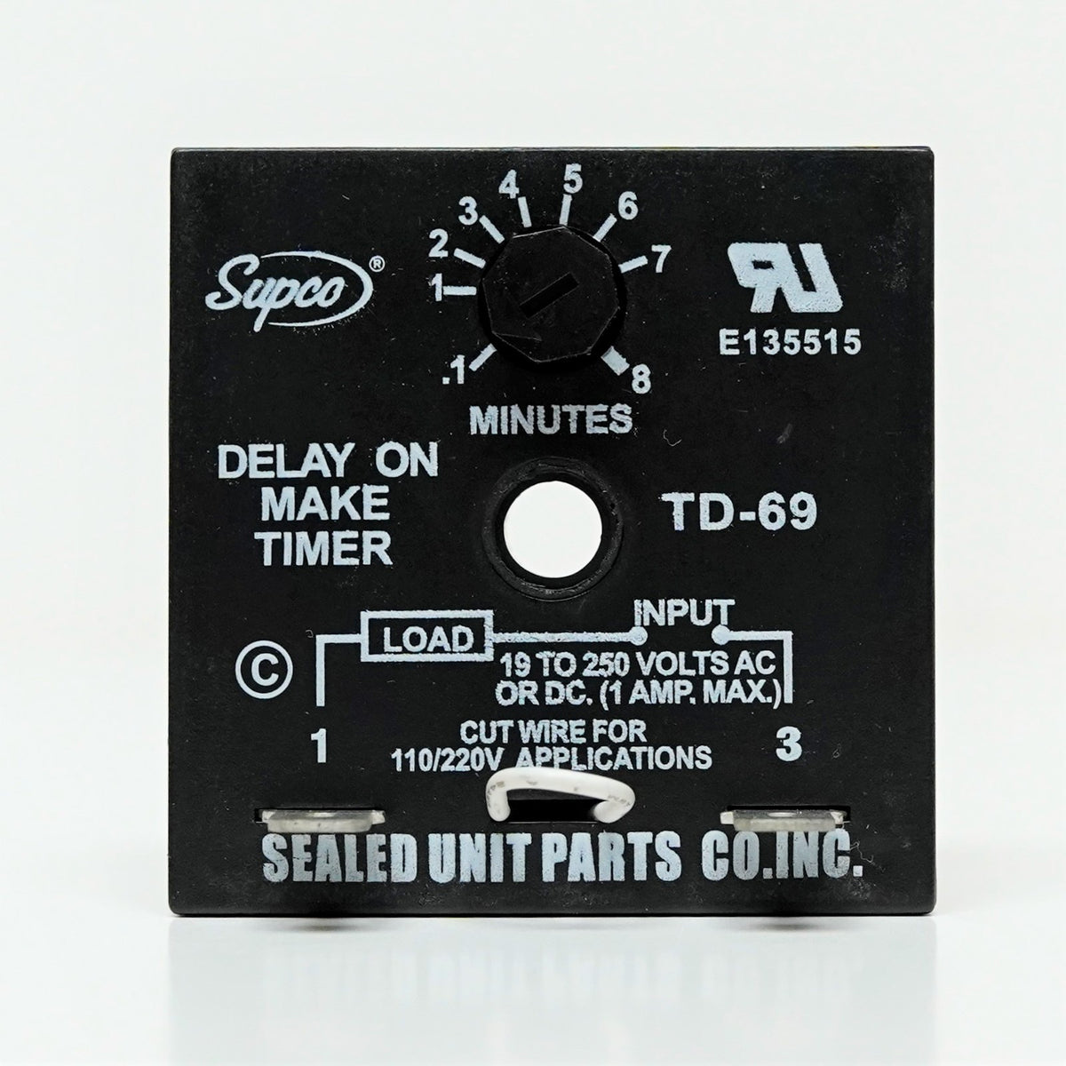 TD69 Delay On Make Time Delays Timer Sealed Unit Parts Company SUPCO