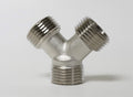 375YM Y Connector with Male Threads Garden Hose Size Connections
