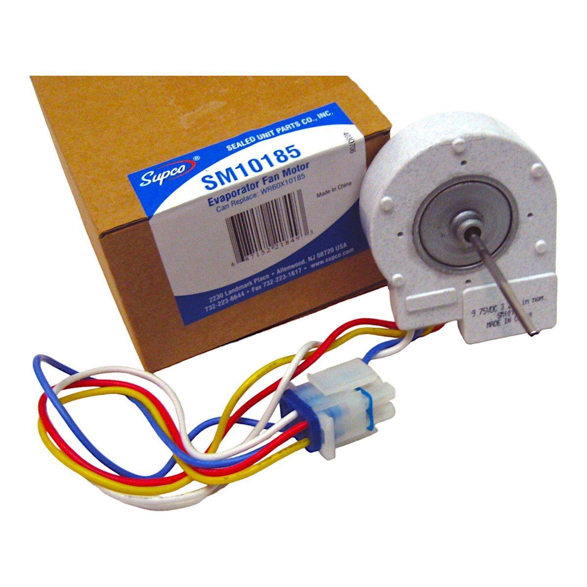 Supco SM10185 Refrigerator Freezer Evaporator Fan Motor for GE PS1019114