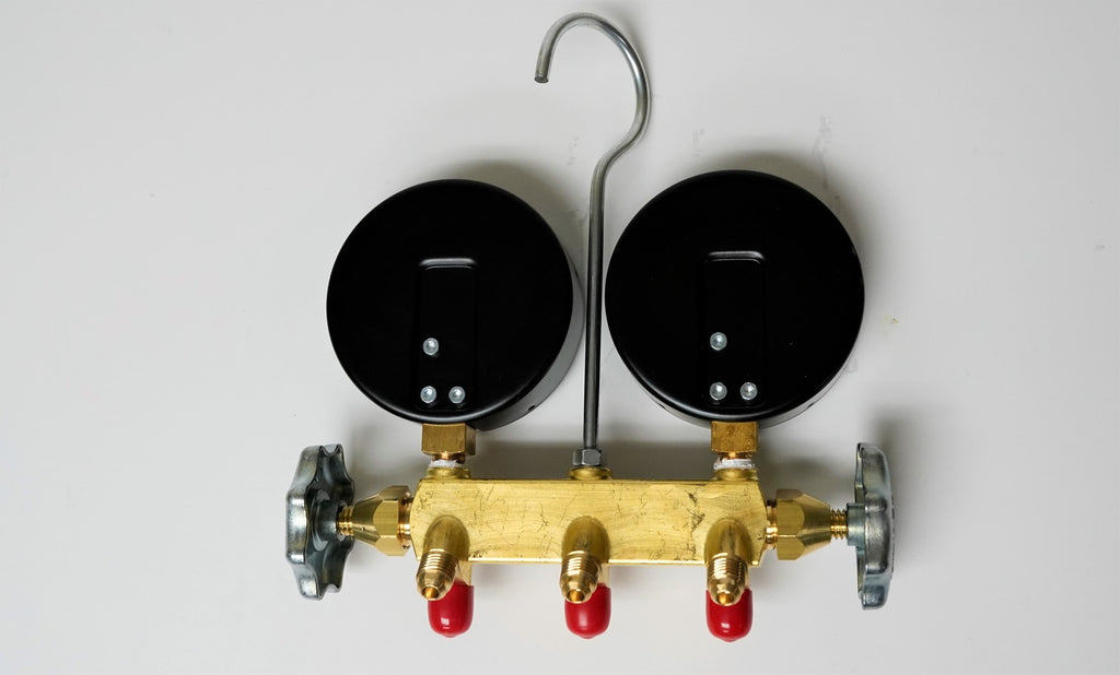 Yellow Jacket 42044 Heat Pump Charging Manifold with 60" Black Plus 1/4" Hoses,