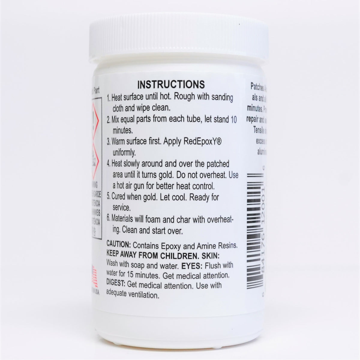 Supco HS12001 Red Epoxy Repair Kit for Metals & Rigid Plastics