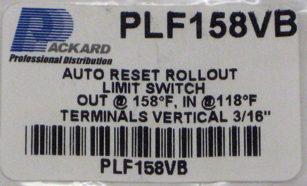 PLF158VB L158-40 Limit Thermostat Flush Mount For Furnance Unit Heaters