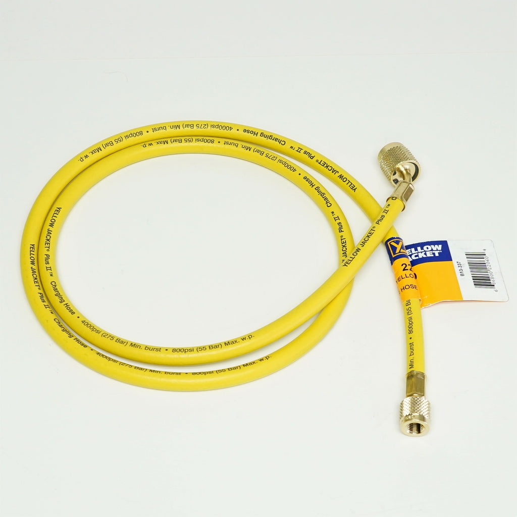 Yellow Jacket 22060 PLUS II 1/4" Yellow HVAC Charging Hose 60" with Anti-Back