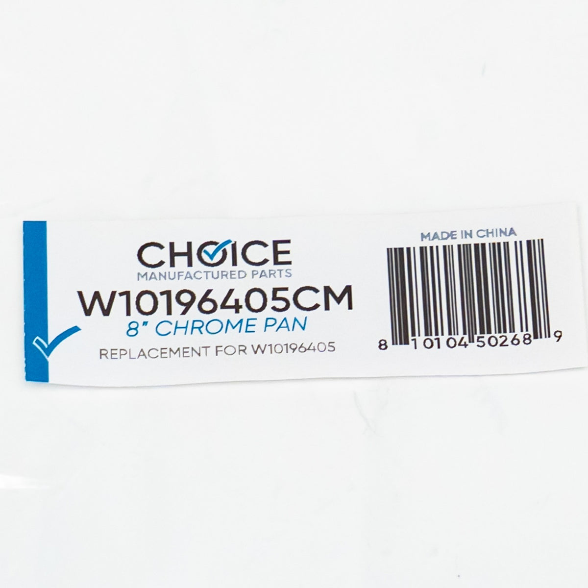 Choice Part W10196405 8" Chrome Stove Drip Pan Bowl for Whirlpool Range