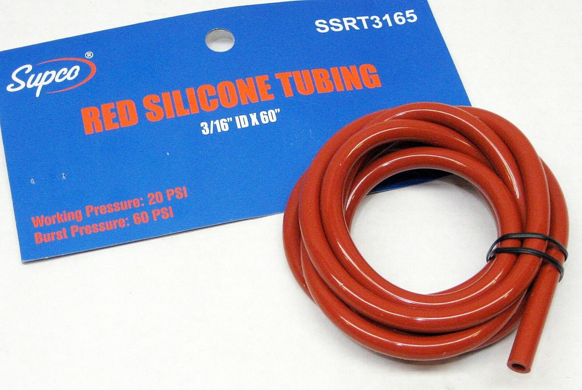 Red Air Tubing Hose for Furnace Pressure Switches 3/16" x 60" Supco SSRT3165