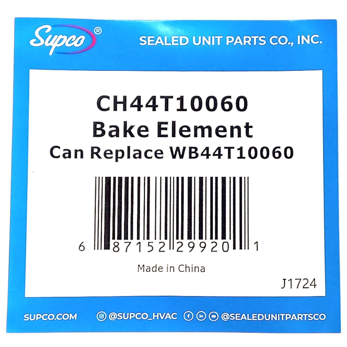 Supco Range Oven Heating Bake Element for GE WB44T10060 WB44X45494 Stove