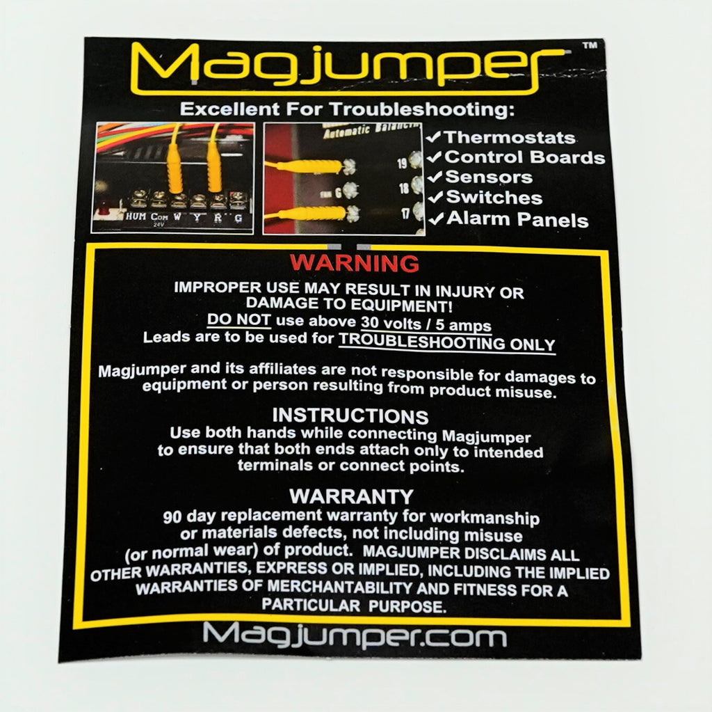 Supco MAG1GR 30 Vac Magnetic Test Leads Jumper Wire Magjumper Green
