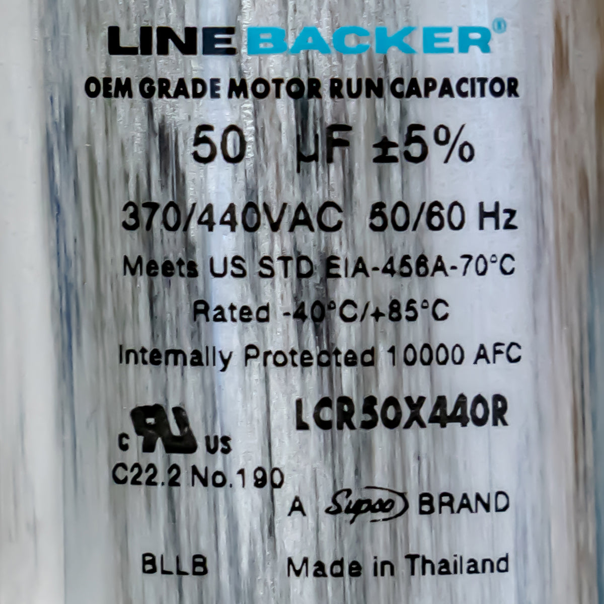 Supco Capacitor Round Run 50 uf mfd 370/440 Volts for HVAC Motors