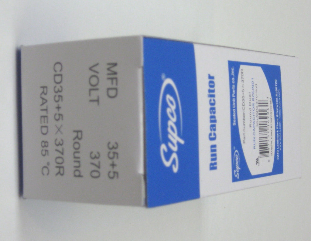 Air Conditioning HVAC Round Dual Motor Run Capacitor 35 + 5 MFD 370 Volt