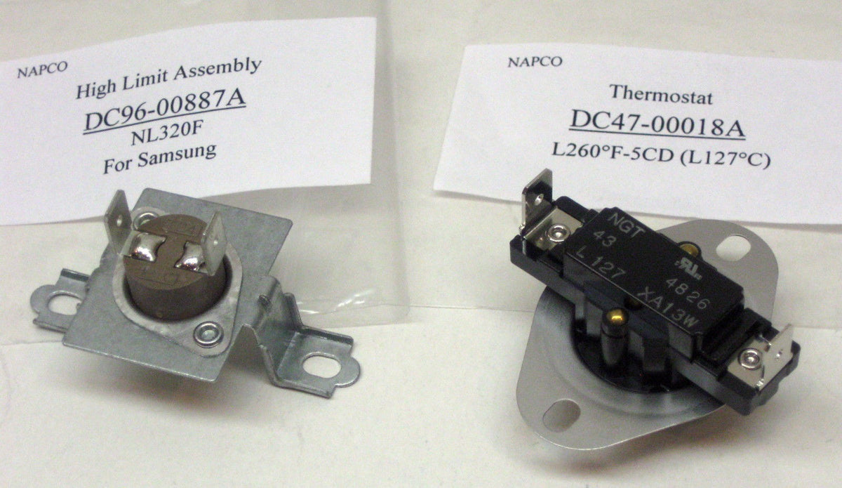 Dryer Thermal Fuse Thermostat PAK DC47-00018A DC96-00887A for Samsung