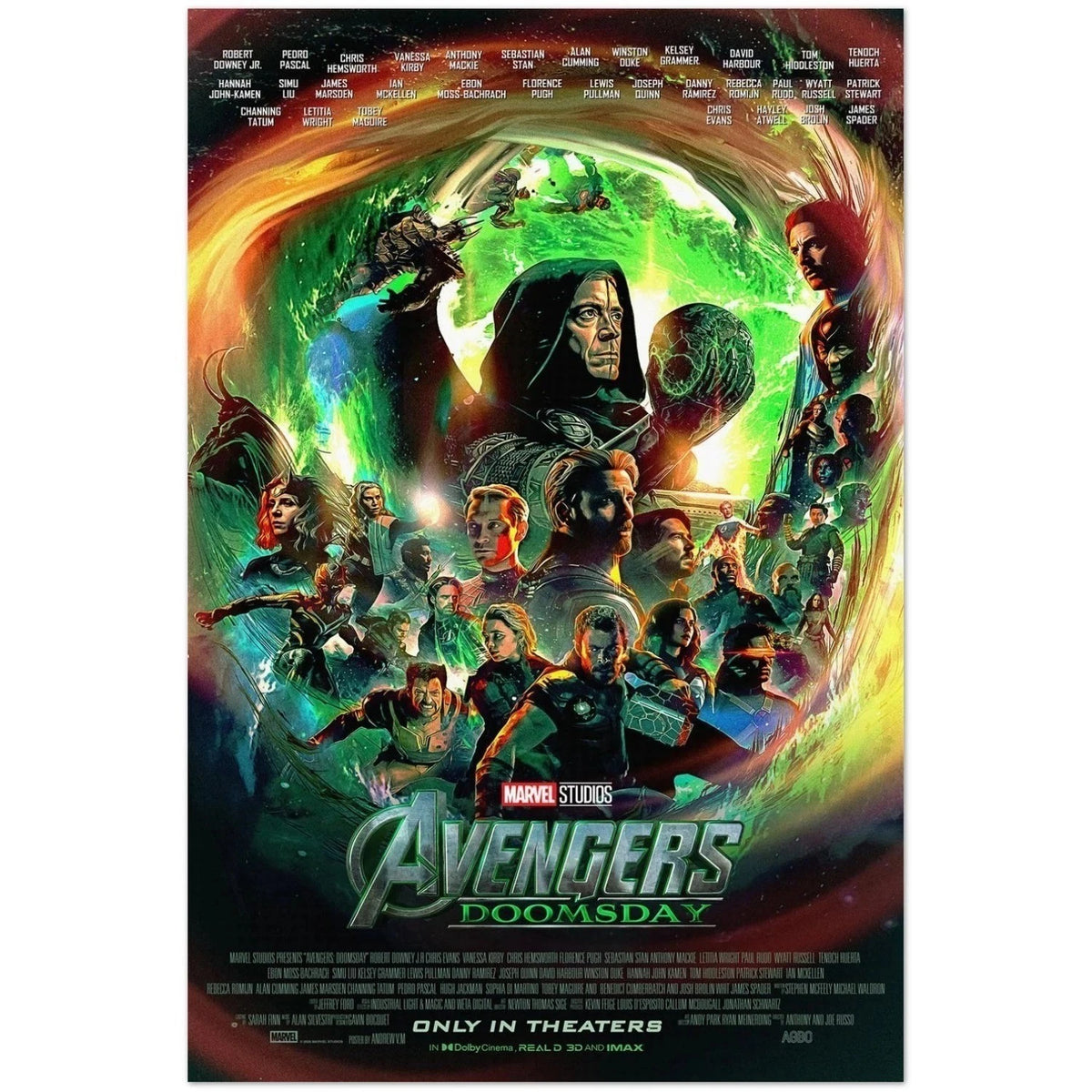 Avengers Doomsday Official Movie - Poster | Canvas Wall Art Print