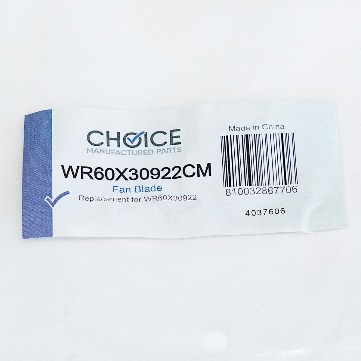 Choice WR60X30922 Refrigerator Evaporator Fan Blade for GE