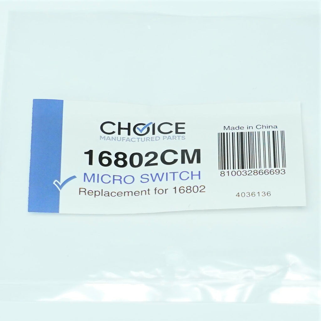 Choice Parts 16802 Universal Door Interlock Micro Switch N.O. / N.C.