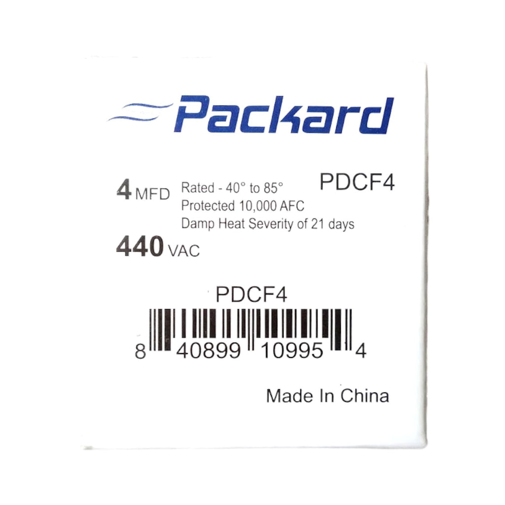 Packard PDCF4 HVAC Dry Motor Run Capacitor. 4 MFD/UF 440 Volts