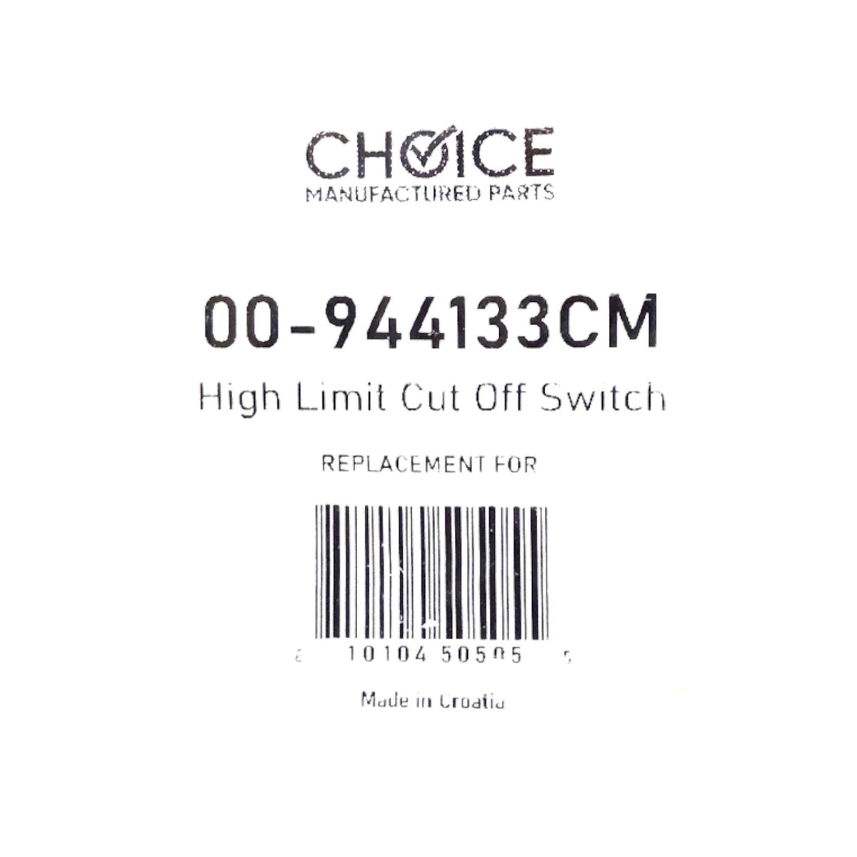 CMP 00-944133 High Limit Cut Off Switch for Vulcan Hart Griddles GTS VMCS