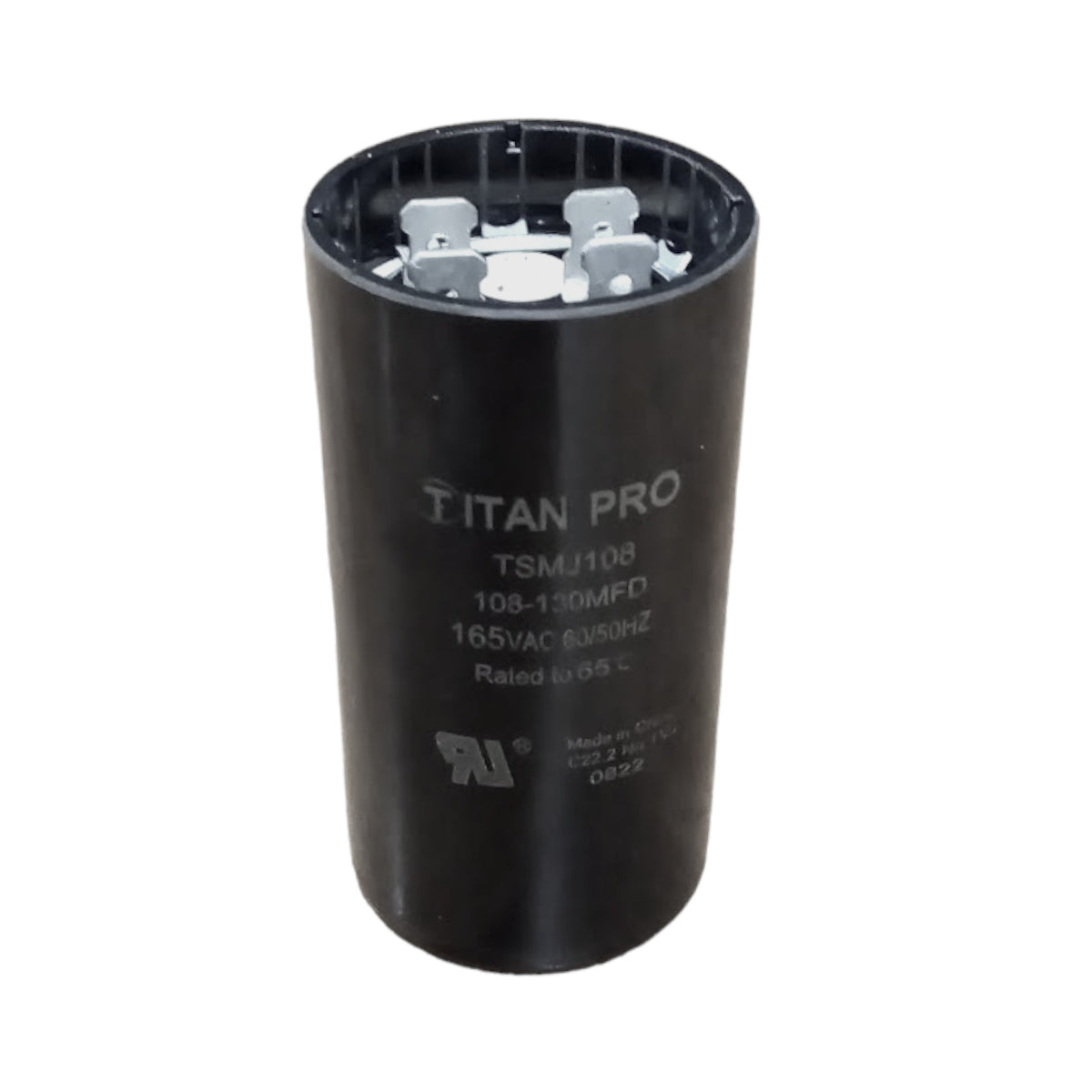Titan Pro TSMJ108 Motor Start Capacitor 108-130 MFD UF / 165 VAC
