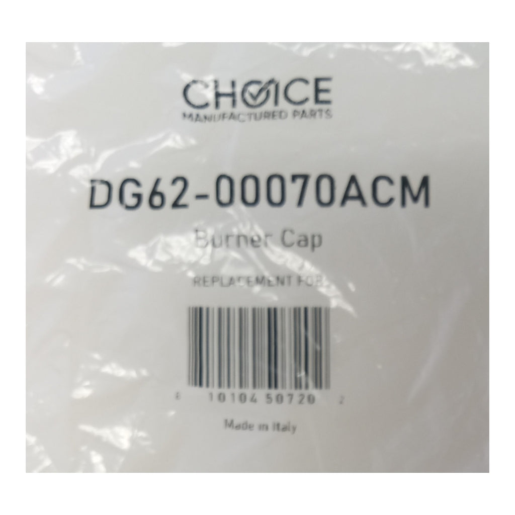 Choice DG62-00070A Gas Range Burner Cap Medium for Samsung Stove
