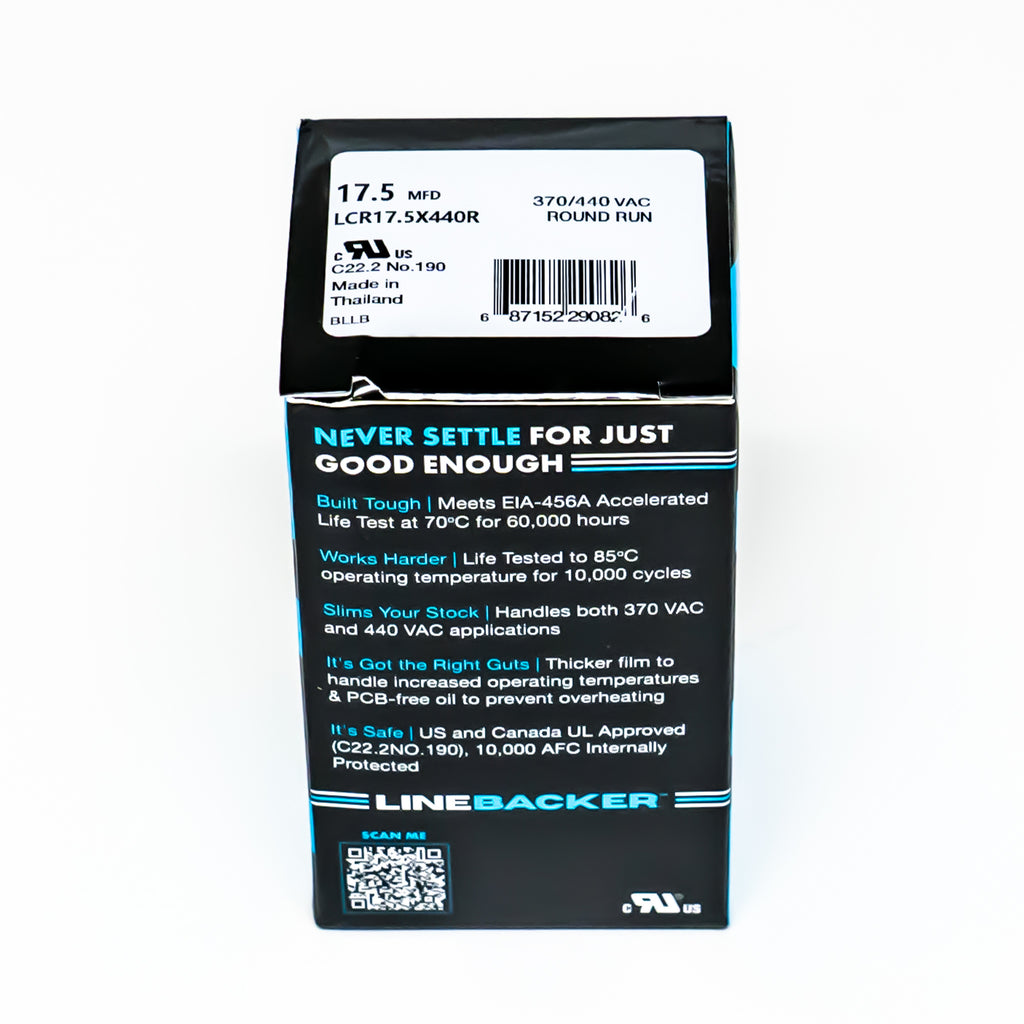 Supco Capacitor Round Run 17.5 uf mfd 370/440 Volts for HVAC Motors
