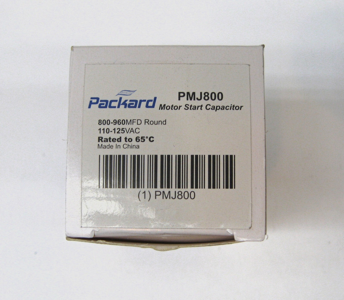 Packard PMJ800 Motor Start Capacitor. 800-960 MFD UF / 110-125 VAC