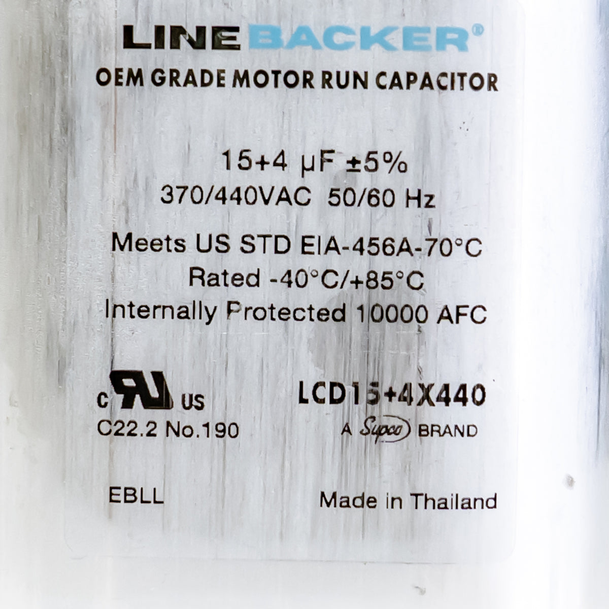 Supco Capacitor Oval Dual Run 15 + 4 uf mfd 370/440 Volts for HVAC Motors