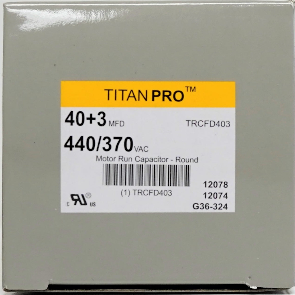 TitanPro TRCFD403 HVAC Round Dual Motor Run Capacitor 40/3 MFD/UF440/370 Volts