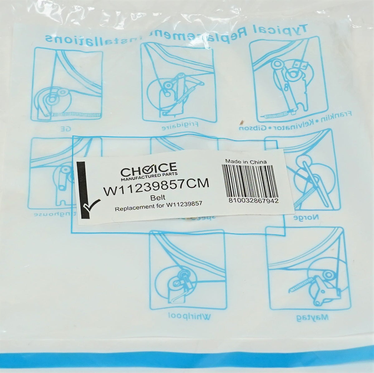 Choice Parts W11239857 for Whirlpool Washing Machine Drive Belt