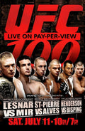 UFC 100 Brock Lesnar vs George St Pierre Henderson Bisping 11x16 - Poster | Canvas Wall Art Print