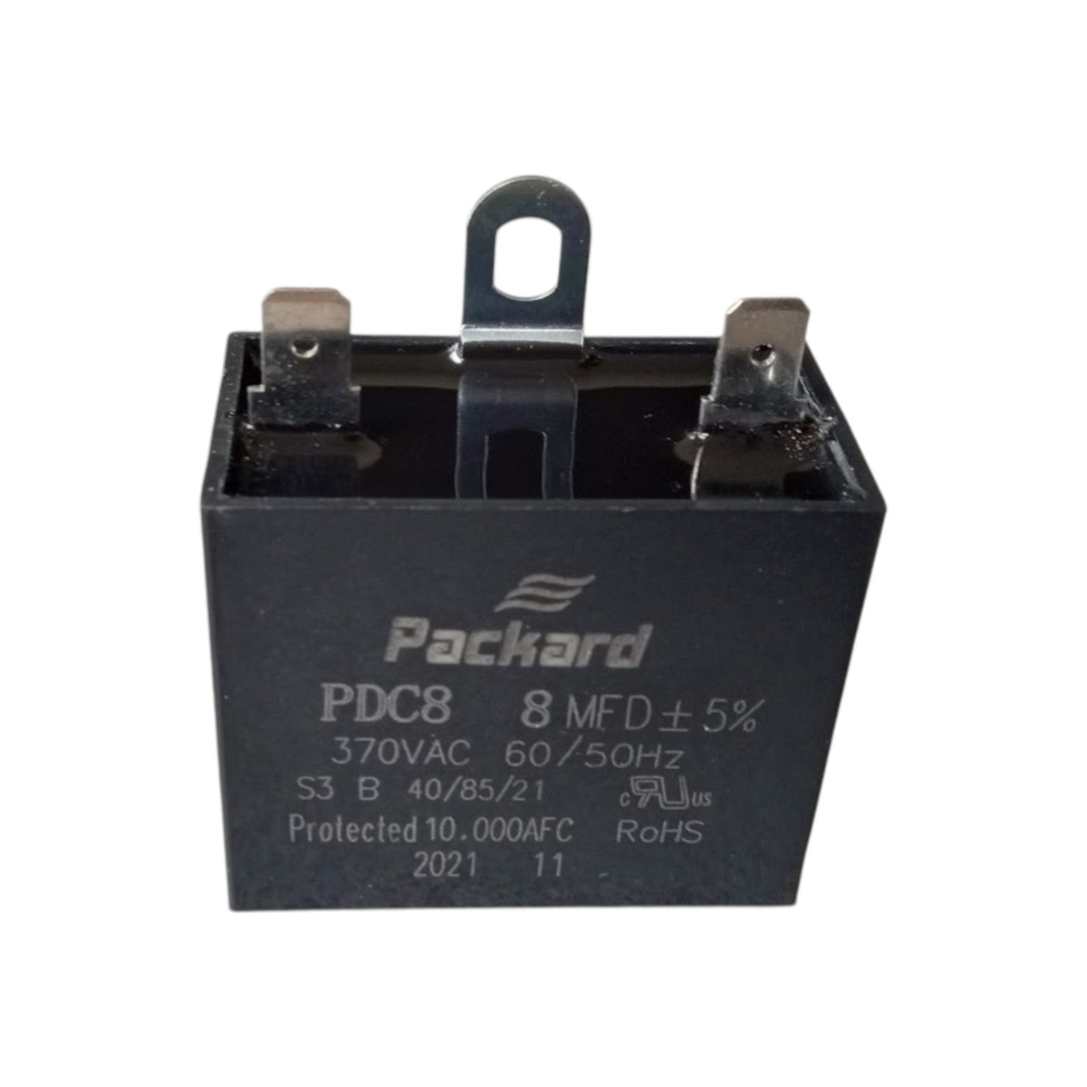 Packard PDC8 HVAC Dry Motor Run Capacitor. 8 MFD/UF 370 Volts