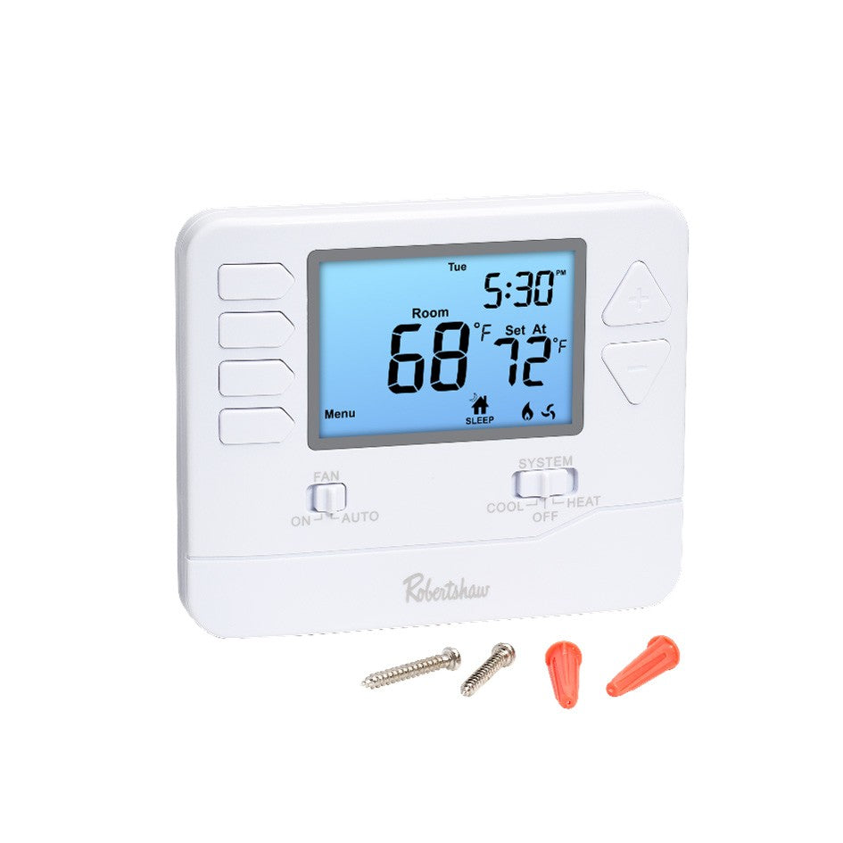 Robertshaw Programmable Single Stage 1H/1C 7 Day Wall Thermostat RS9110