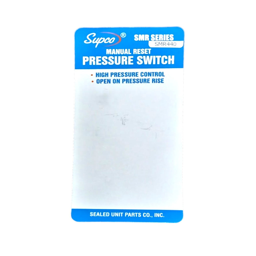 Supco SMR440 High Pressure Switch Manual Reset 440 PSI HVAC Refrigeration