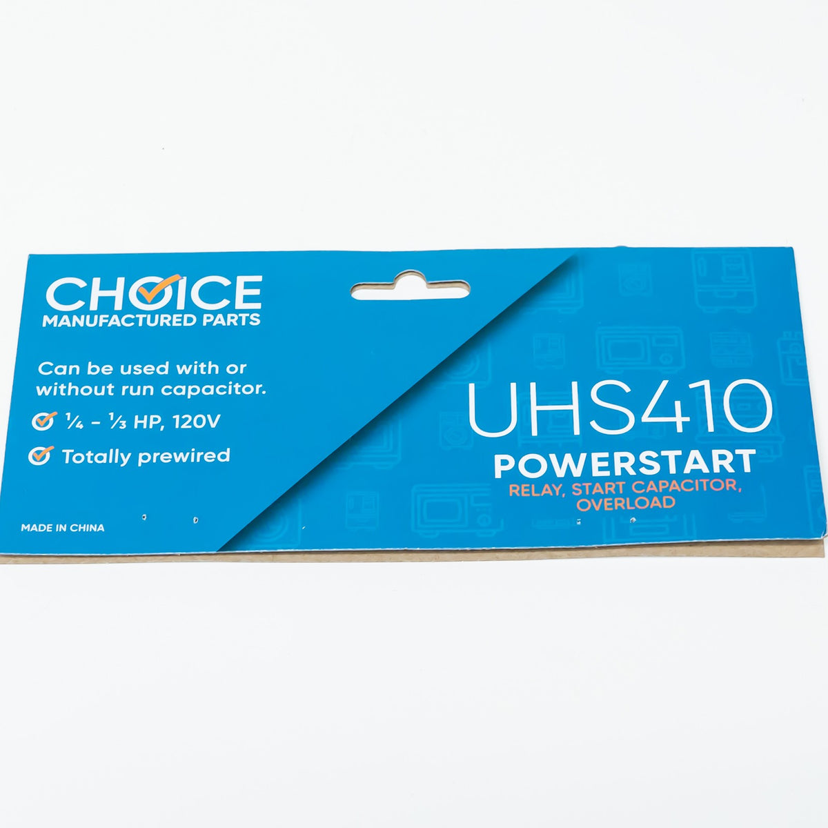 Choice Parts UHS410 Powerstart Relay Overload Start Capacitor 1/4 to 1/3 HP 120V