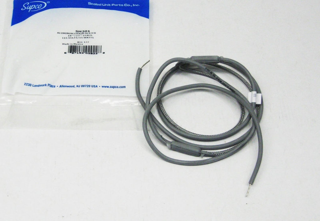 Supco SH201 Braided Aluminum Drain Pan Heater 15 Watt 115 Volts