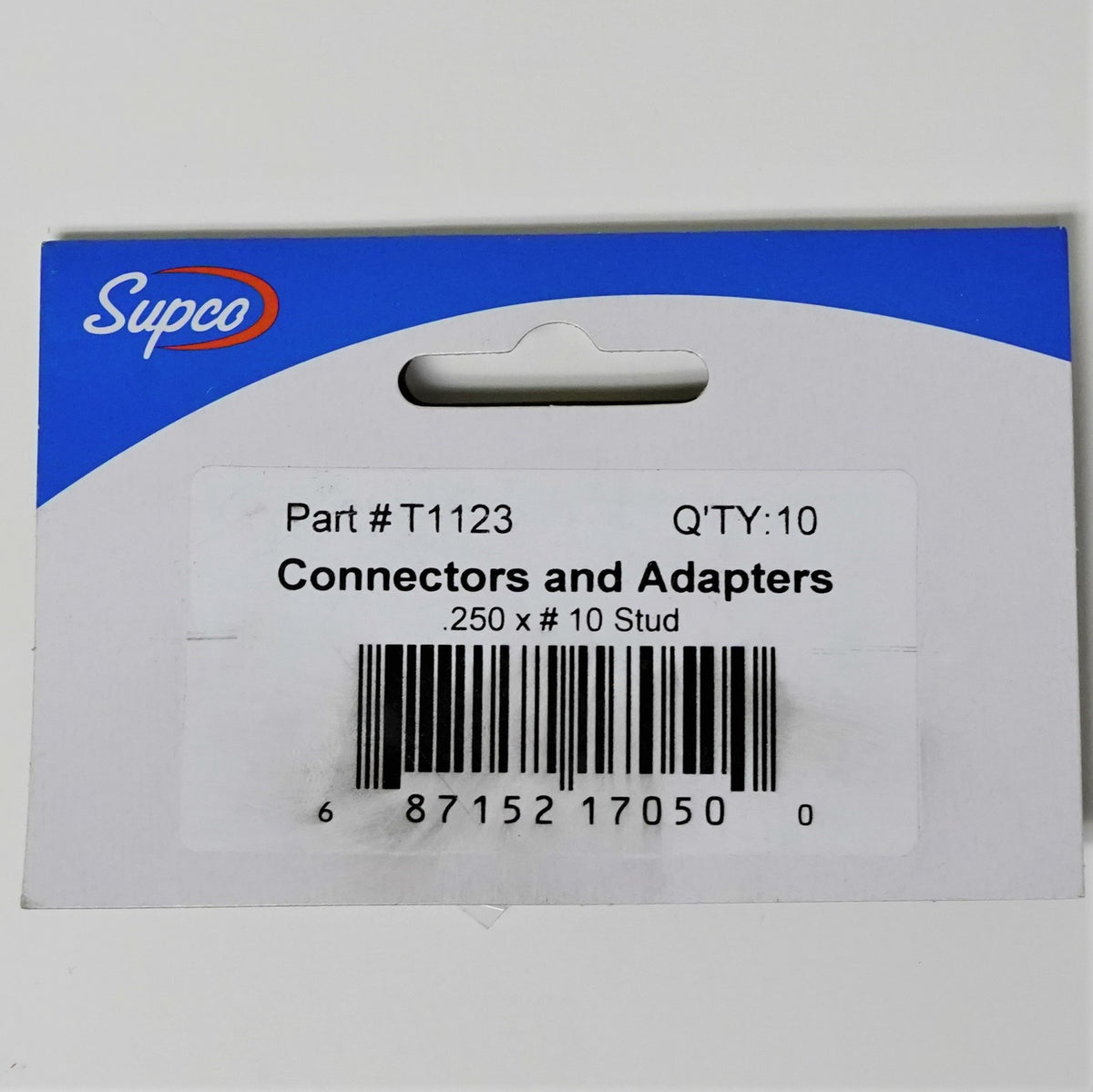 Choice T1123 Male Tab Adapters 1/4" Stud #10