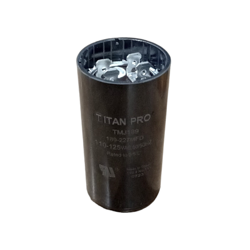 Titan Pro TMJ189 Motor Start Capacitor 189-227 MFD UF / 110-125 VAC