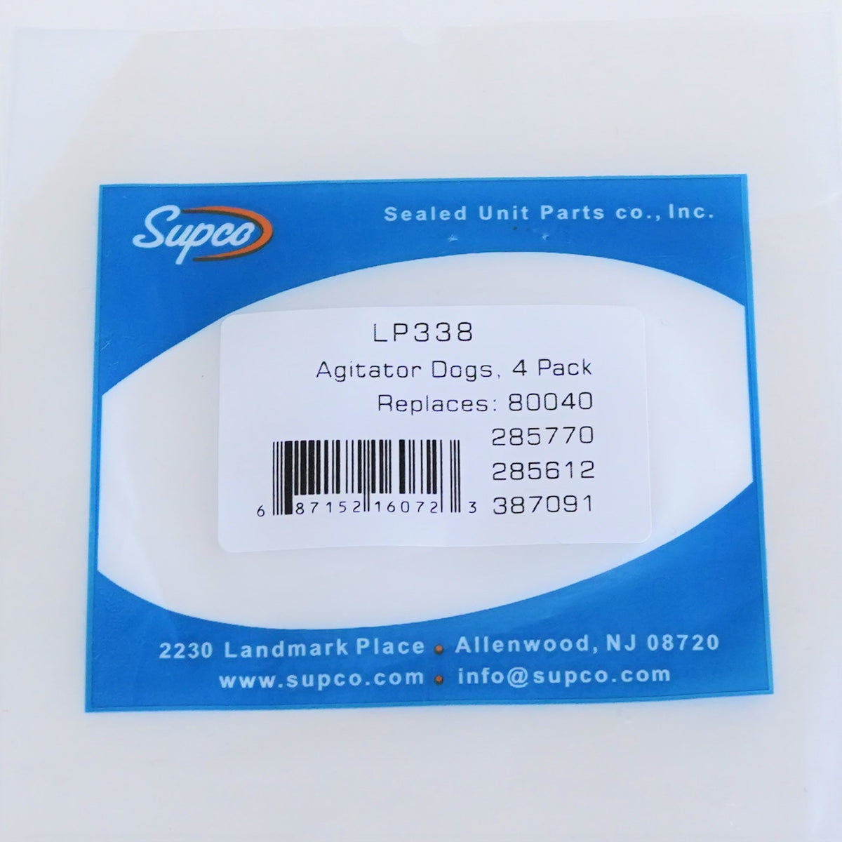 Supco 80040 Clothes Washing Machine Agitator Dogs for Whirlpool Kenmore