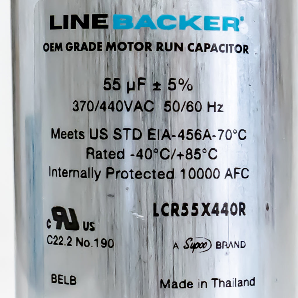 Supco Capacitor Round Run 55 uf mfd 370/440 Volts for HVAC Motors
